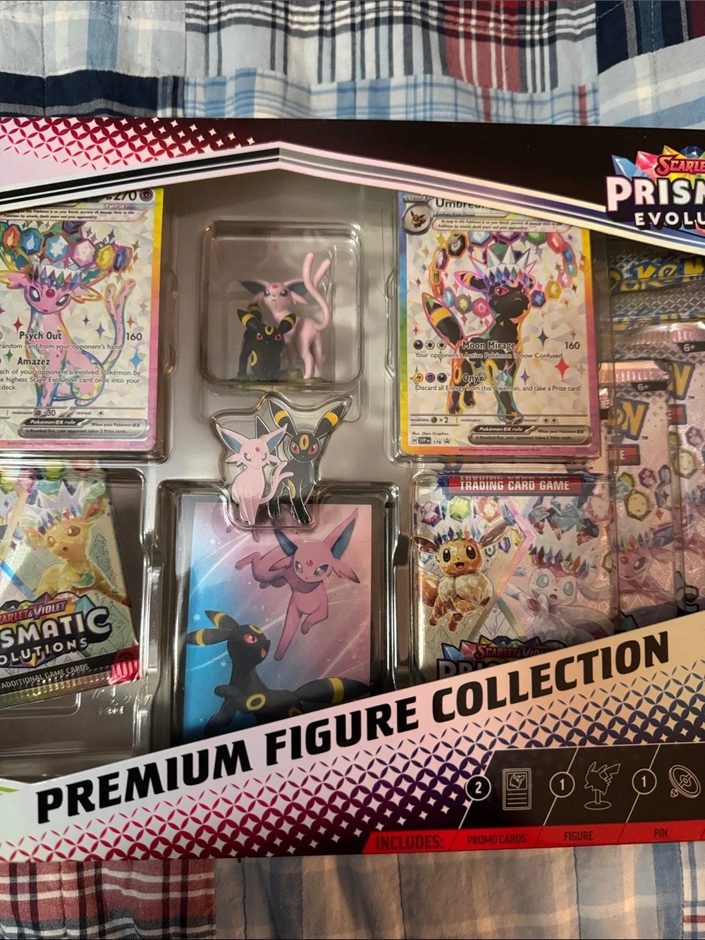 Pokémon premium Figure Collection prismatic Evolutions Espeon Umbreon Pin New